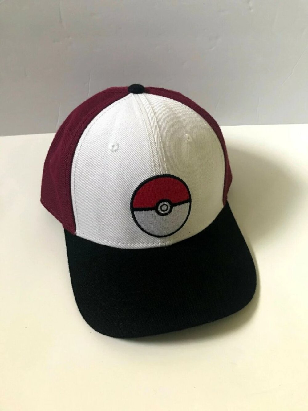 Pokemon Pokeball One Size Fits All White Black Baseball Cap